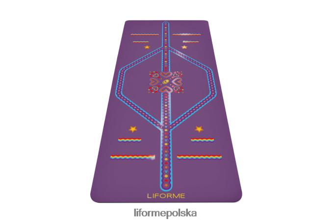 Liforme fioletowa ziemia zabawna mata do jogi dla dzieci maty do jogi ZRB00R68 - Image 1
