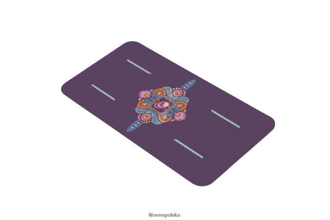 Liforme fioletowy/kwiatowy uważna podkładka do jogi w ogrodzie kolekcja ZRB00R85 - Image 4
