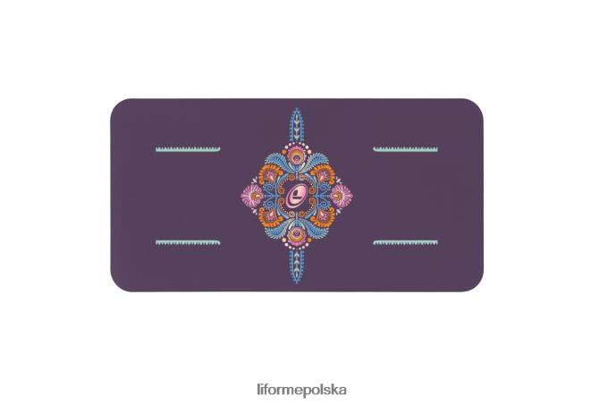 Liforme fioletowy/kwiatowy uważna podkładka do jogi w ogrodzie kolekcja ZRB00R85 - Image 1