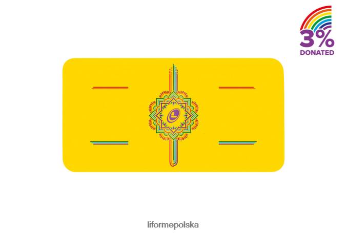 Liforme żółty/tęczowy tęczowa podkładka do jogi nadziei kolekcja ZRB00R87 - Image 1