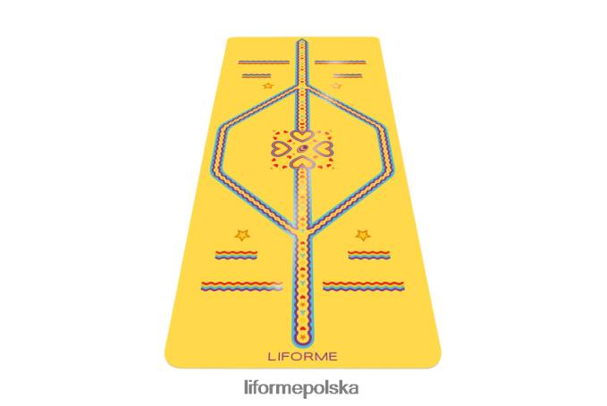 Liforme żółty zabawna mata do jogi dla dzieci maty do jogi ZRB00R76 - Image 1
