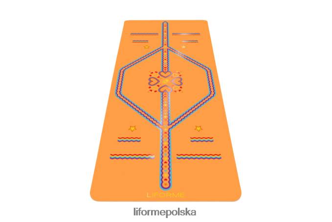 Liforme żywy pomarańcz zabawna mata do jogi dla dzieci maty do jogi ZRB00R69 - Image 1